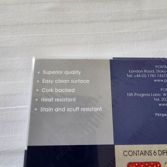 Pimpernel Christmas Blessing Coasters Set Of 6 Cork Backed Heat Resistant - Picture 3 of 7